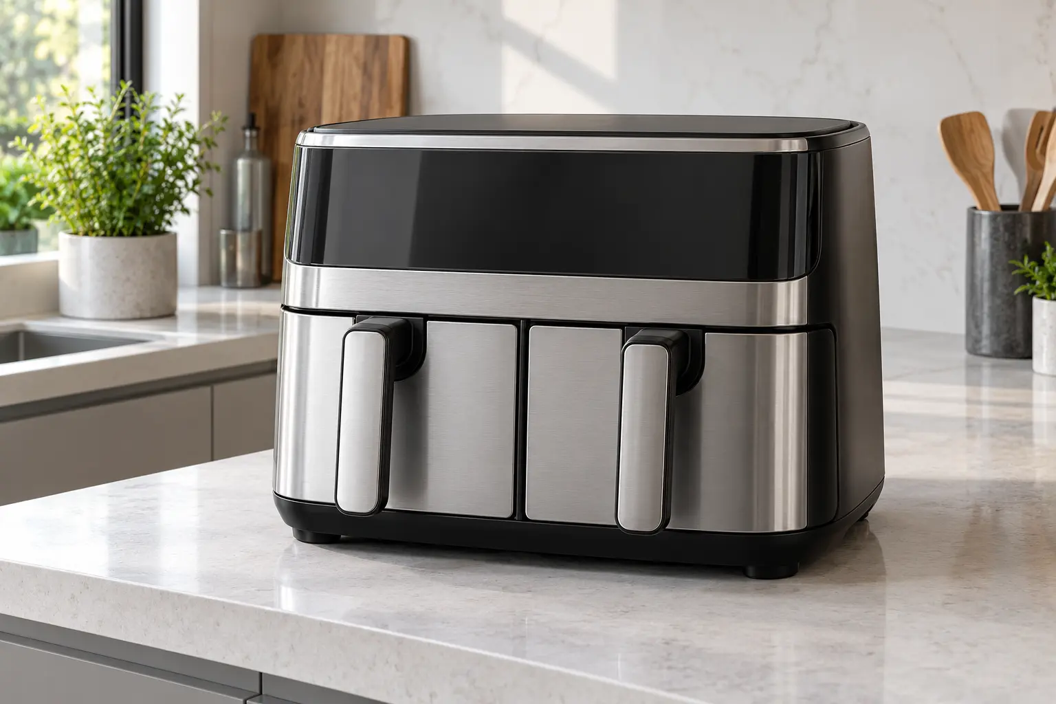 Air Fryer moderna com dois cestos