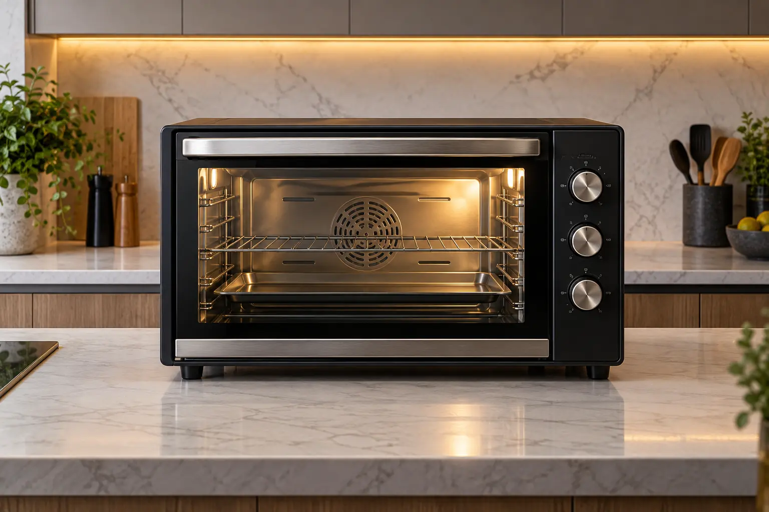 Forno elétrico de bancada moderno