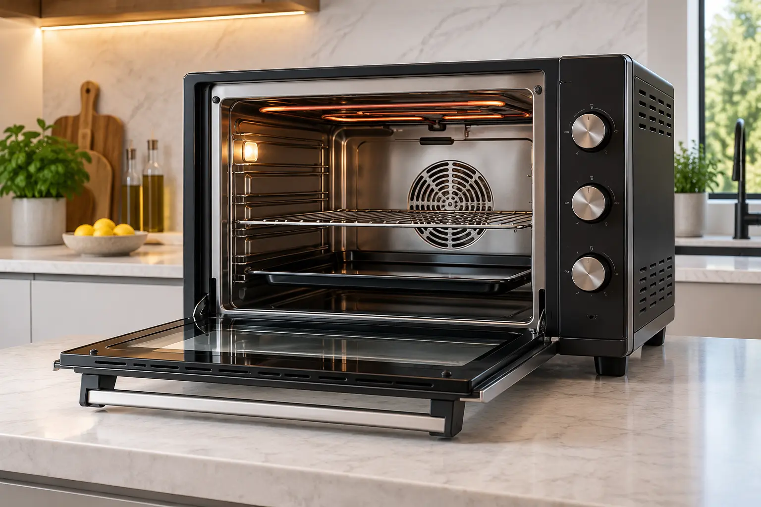 Forno elétrico com grill e convecção
